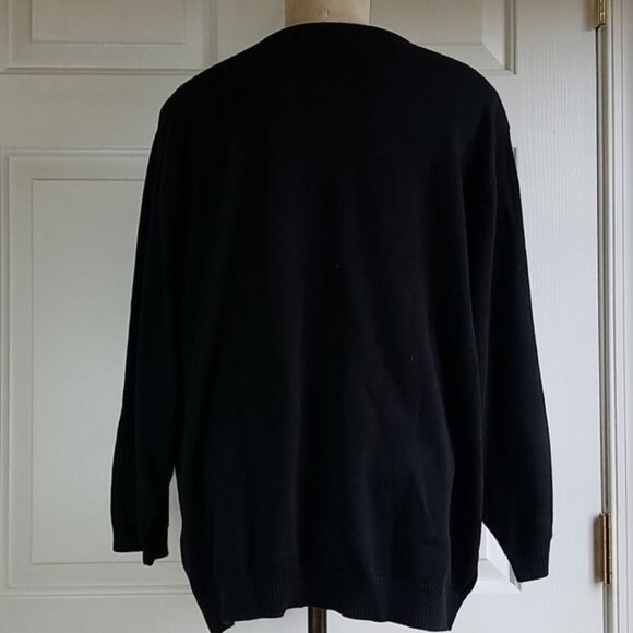 Sweater Cathy Daniels Cardigan Black Jacket Floral Women's WOMAN'S Extra Large - Picture 6 of 11